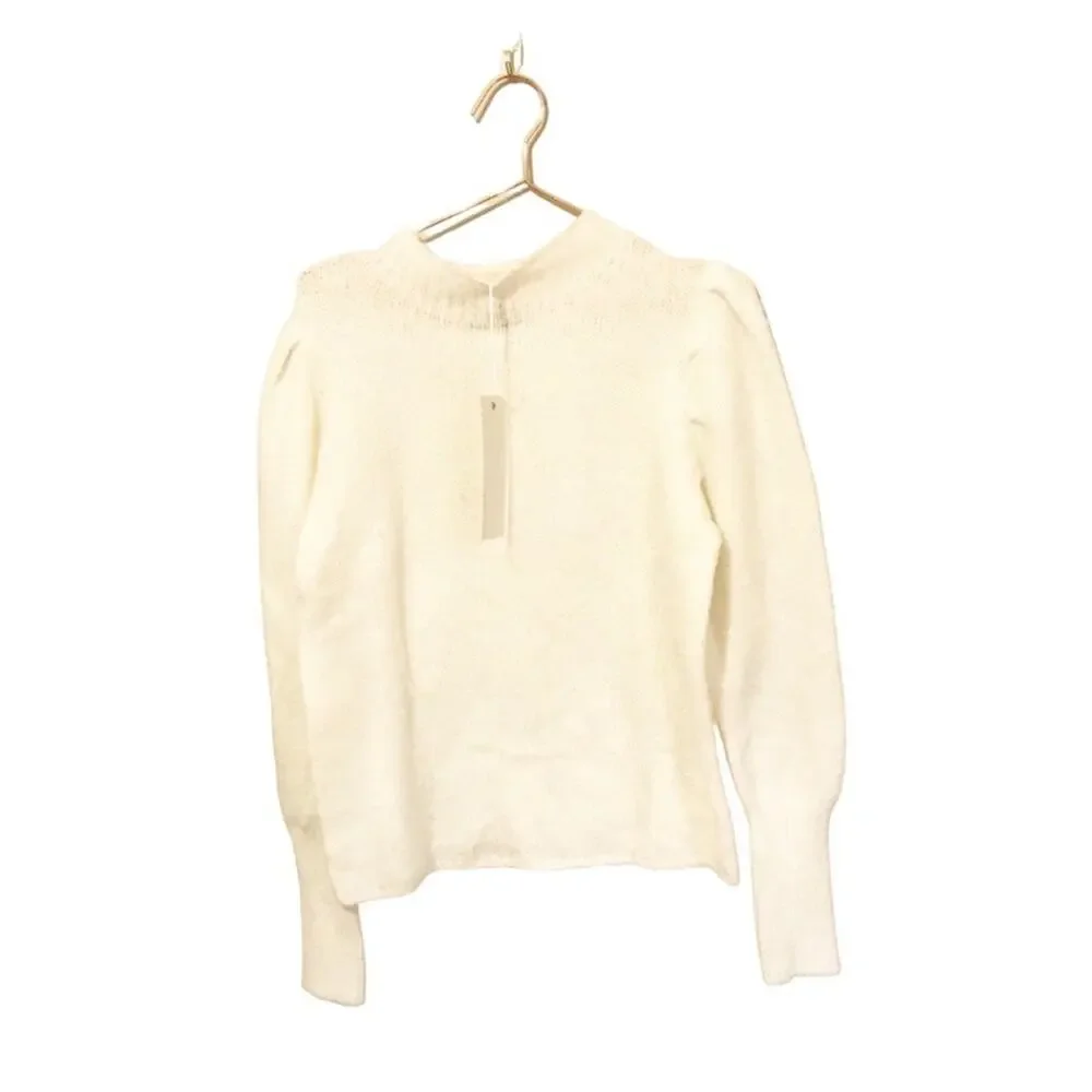 Love Tree White Mock Neck Cozy Pullover - Size Large